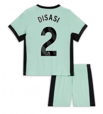 Chelsea Axel Disasi #2 Tredje trøje Børn 2023-24 Kort ærmer (+ korte bukser)